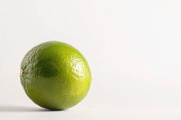 Lime isolated on white background, full depth of field , ai