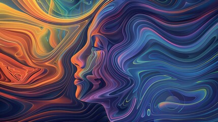 Obraz premium psychic waves background