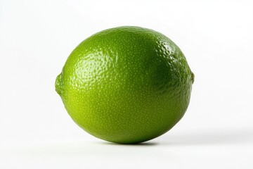 Lime isolated on white background, full depth of field , ai