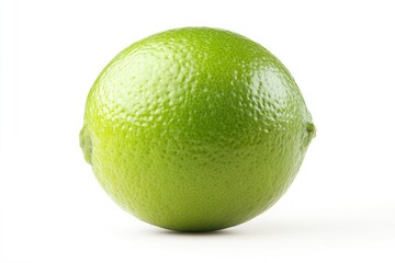 Lime isolated on white background, full depth of field , ai