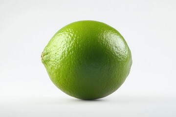Lime isolated on white background, full depth of field , ai