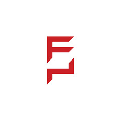 Letter F N modern geometric symbol simple logo vector