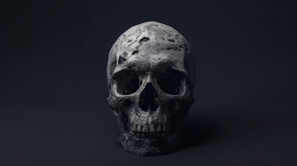 Detailed abstract of illustration skull, dark, gothic art.