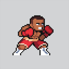 Pixel art illustration Boxing Pose. Pixelated Boxing Pose. Boxing Pose icon pixelated for the pixel art game and icon for website and video game. old school retro.