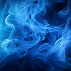 Fototapeta premium Smoke texture, abstract blue smoke background