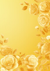 Naklejka premium Roses bloom drawing wallpaper background card design with copy space