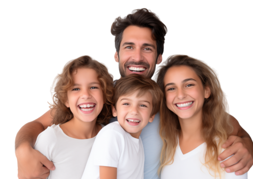 Happy Smiling Family Posing Together