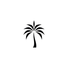 Tree palm geometric symbol simple logo vector