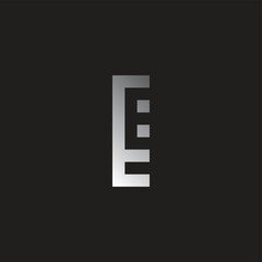 letter E E squares geometric symbol simple logo vector