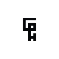 Obraz premium Letter G P H square, combination geometric symbol simple logo vector