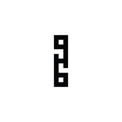 Letter q, H and b square geometric symbol simple logo vector © Amrah