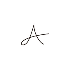 Letter A line, elegant geometric symbol simple logo vector