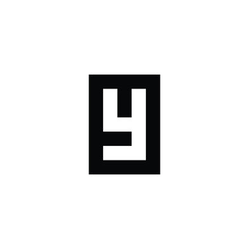 recommend clip art: Letter y square outline geometric symbol simple logo vector