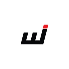 Letter W i modern geometric symbol simple logo vector