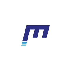 Letter M modern, technology geometric symbol simple logo vector