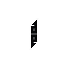 Letter a g knife, modern geometric symbol simple logo vector