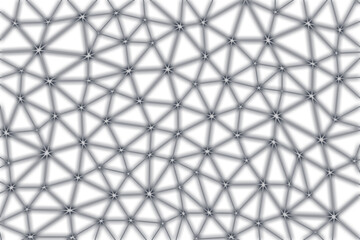 Gray mesh pattern, abstract 3d network connection on white background