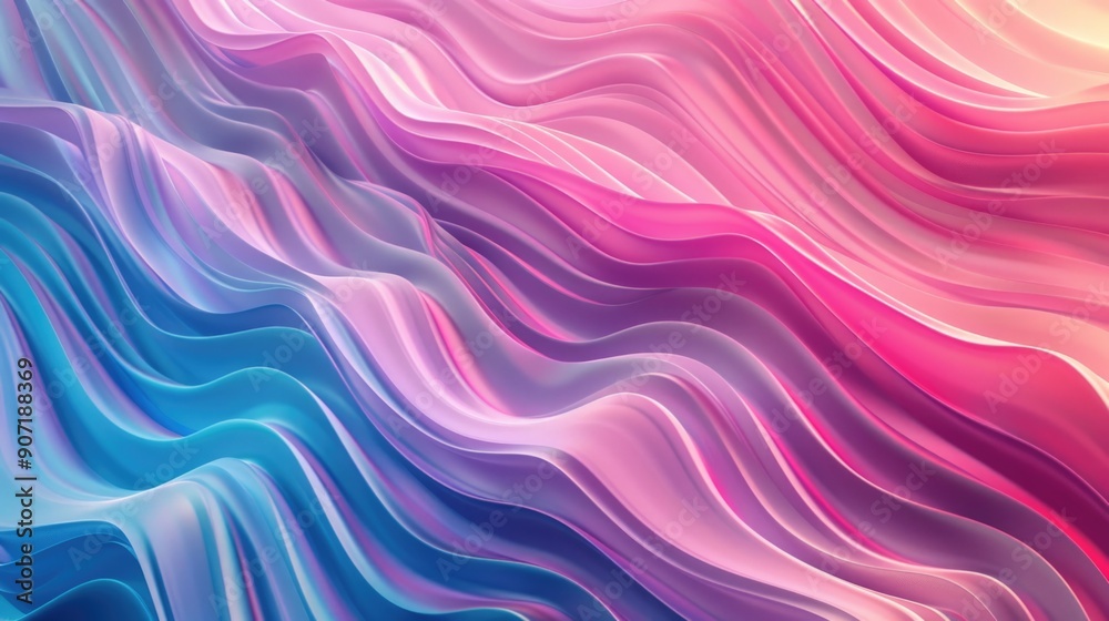 Poster colorful abstract design with wavy lines
