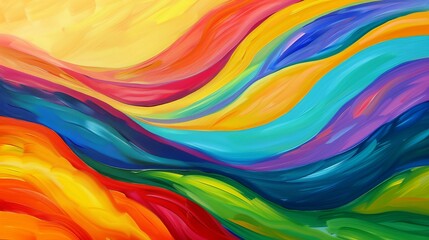 Obraz premium rainbow waves background