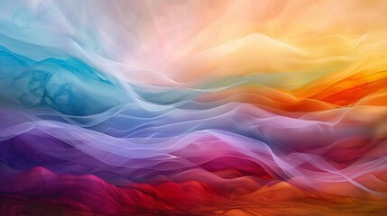 rainbow waves background