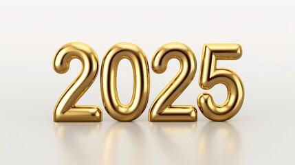 Number 2025. Merry Christmas and Happy New Year concept. Selective focus background and copy space