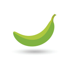 Raw banana vector icon, Green plantain fruit icon for food apps and web © Abderrahmen