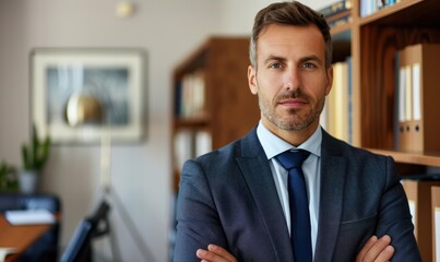 Naklejka premium Lawyer at Work: Navigating the Legal Landscape