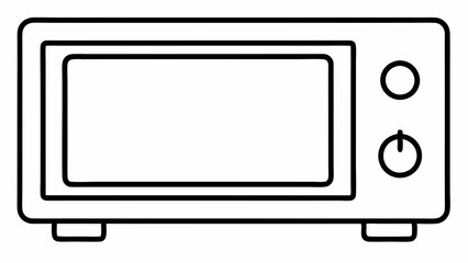 Microwave editable stroke line icon stock illustration