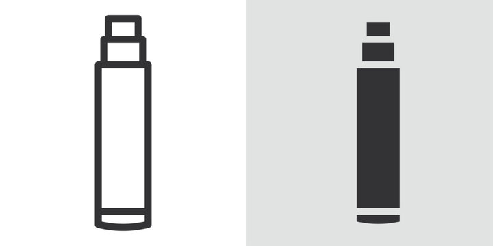 Lip balm icon Black line art vector logo set