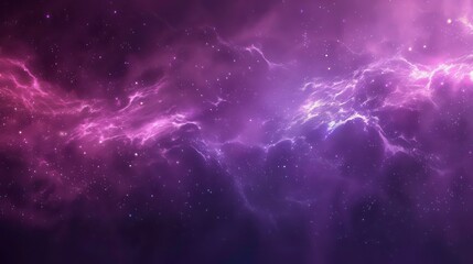 A captivating image of a swirling purple nebula with scattered stars in a dark space.