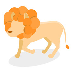 3D Isometric Flat  Set of Zoo Animals. Item 13