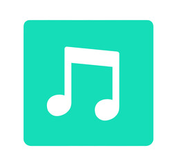 シンプルな緑色の音符マーク