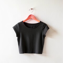 Black Cropped Top on Hanger