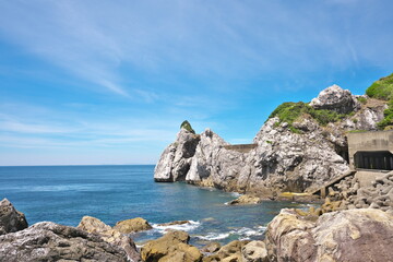 和歌山 由良 白崎海岸 白崎海洋公園 石灰岩 岬