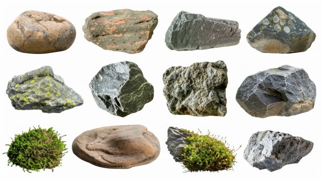 A collection of rocks and stones of various sizes and shapes