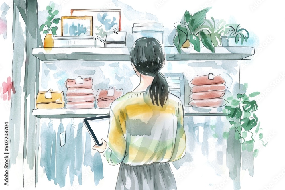 Poster a person surrounded by books on a shelf, possibly studying or researching