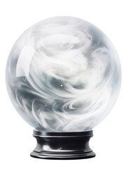 Mystical Crystal Ball With Swirling Smoke