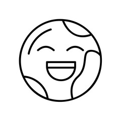 earth with happy faces