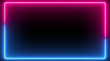 Neon frame animation LED streaming motion overlay abstract background