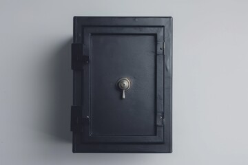 Secure treasure hidden within a closed, safe vault of simple contours