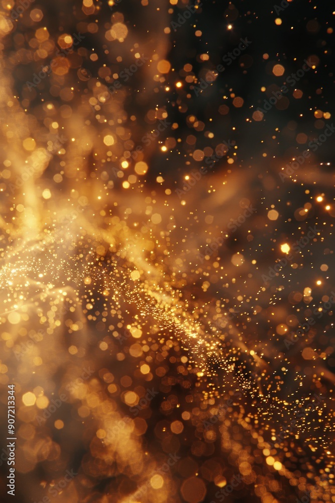 Poster A blurry image of a warm golden light, ideal for use in backgrounds or as a texture