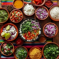 Fototapeta premium COMIDA MEXICANA COLORES INGREDIENTES TEXTURAS 