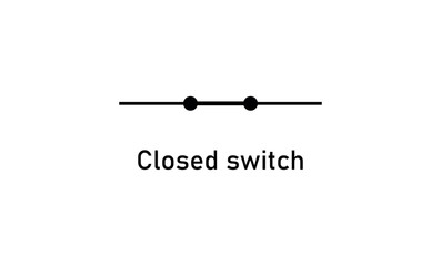 Close electrical switch vector symbol.