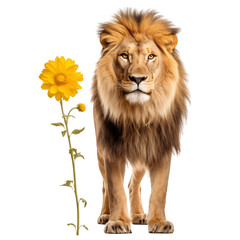 Fototapeta premium lion isolated on white background