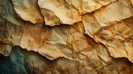 Fototapeta premium Crumpled Retro Paper Texture Overlay