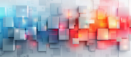Futuristic business gradient background with abstract modern cubes