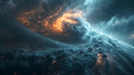 Fototapeta premium Breathtaking award-winning supercell thunderstorm.