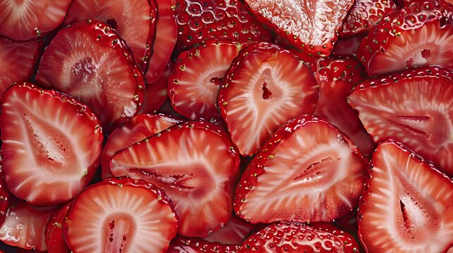 slices of straberry 
