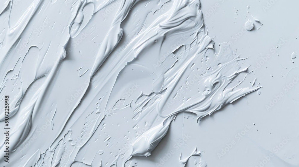 Poster a close-up shot of white paint on a white surface, ideal for use in designs related to minimalism or
