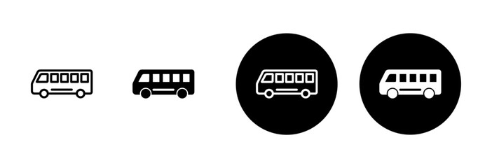 Bus Icon vector isolated on white background. Black bus vector icon © Oliviart